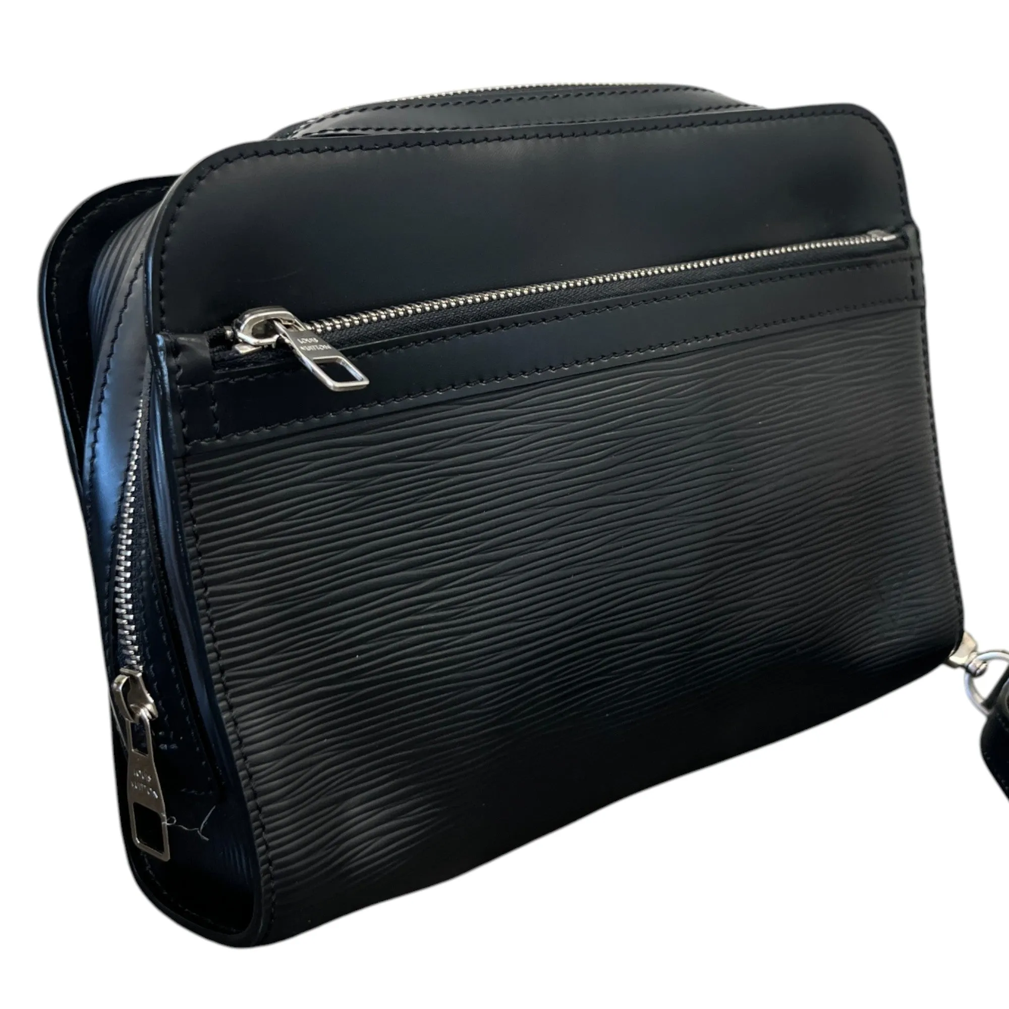 Men's Epi Embossed Logo Pouch Black