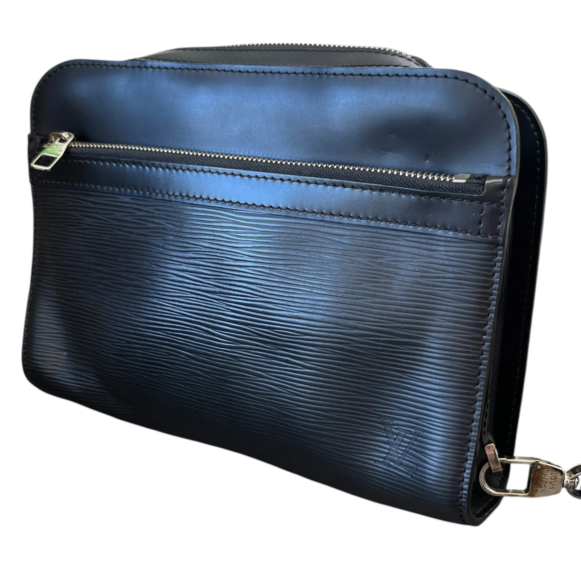 Men's Epi Embossed Logo Pouch Black