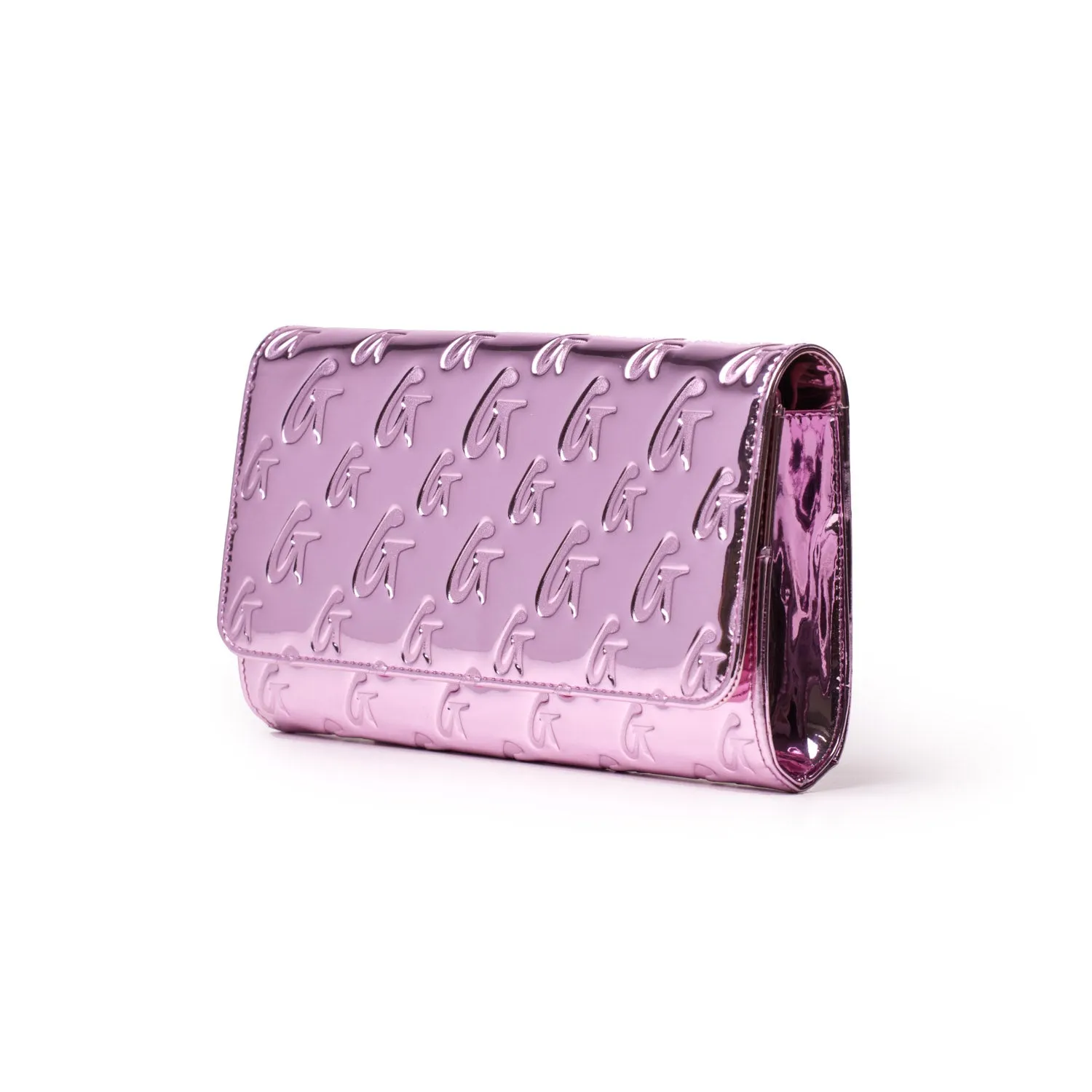 METALLIC MONOGRAM TRAVEL WALLET - METALLIC PINK