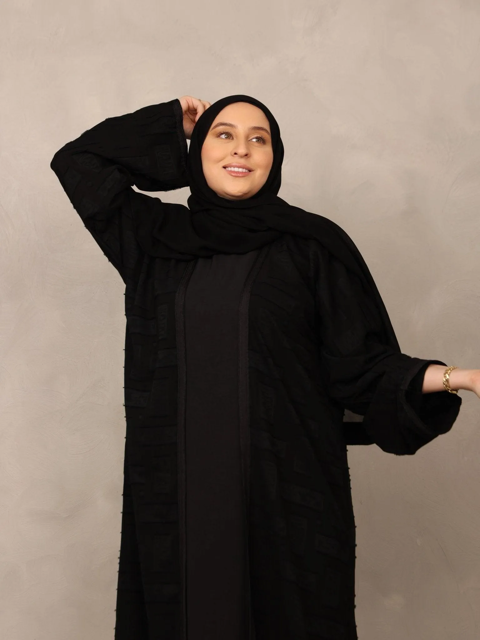 Midnight Textured Abaya