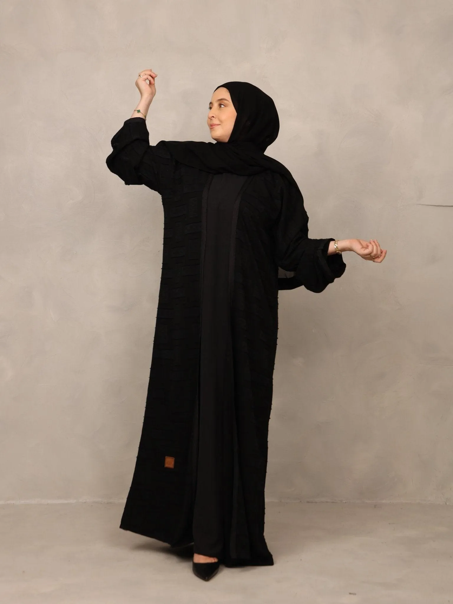 Midnight Textured Abaya