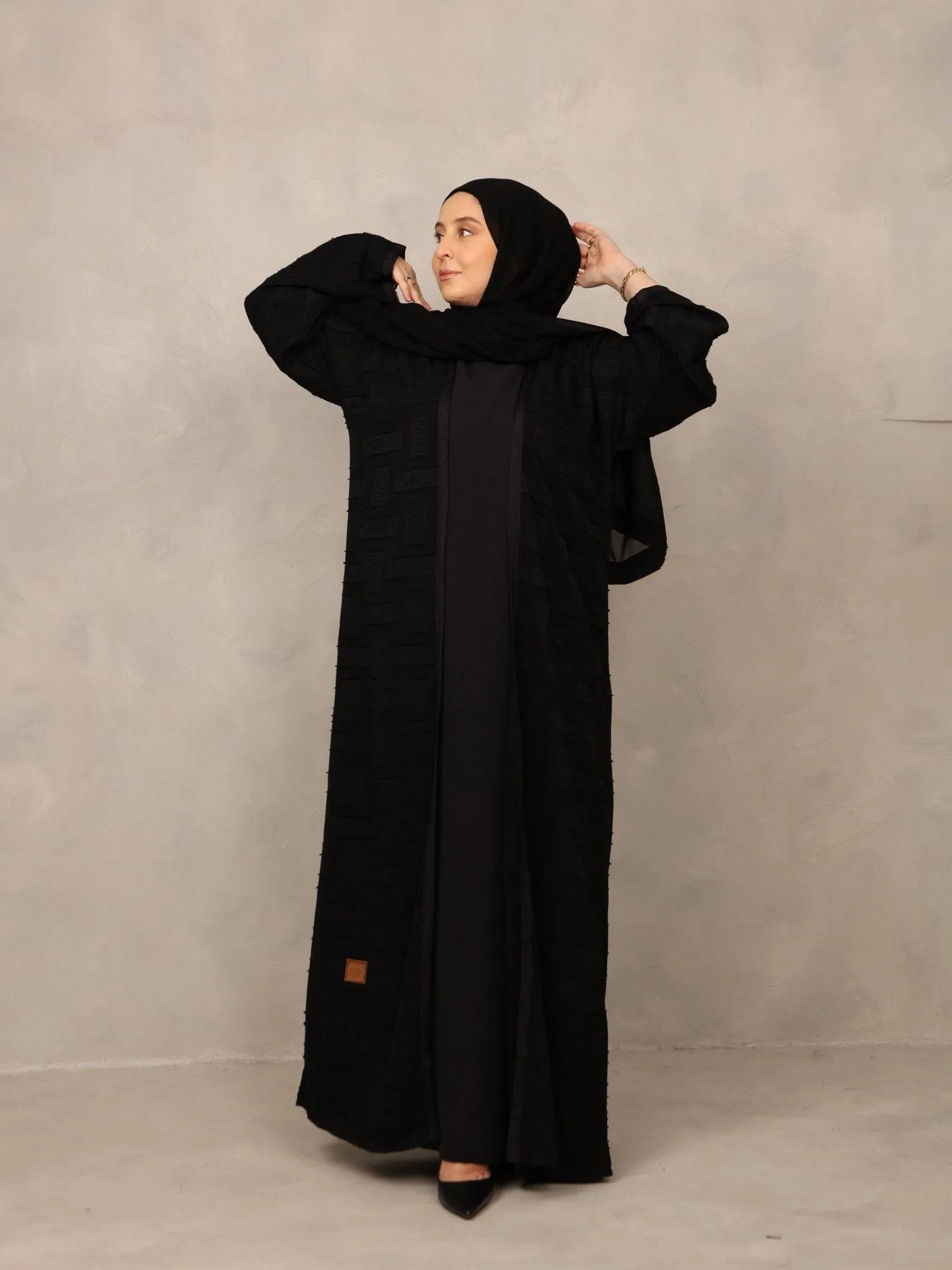 Midnight Textured Abaya