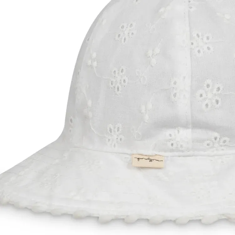 Millymook White Harlow Baby Floppy Hat