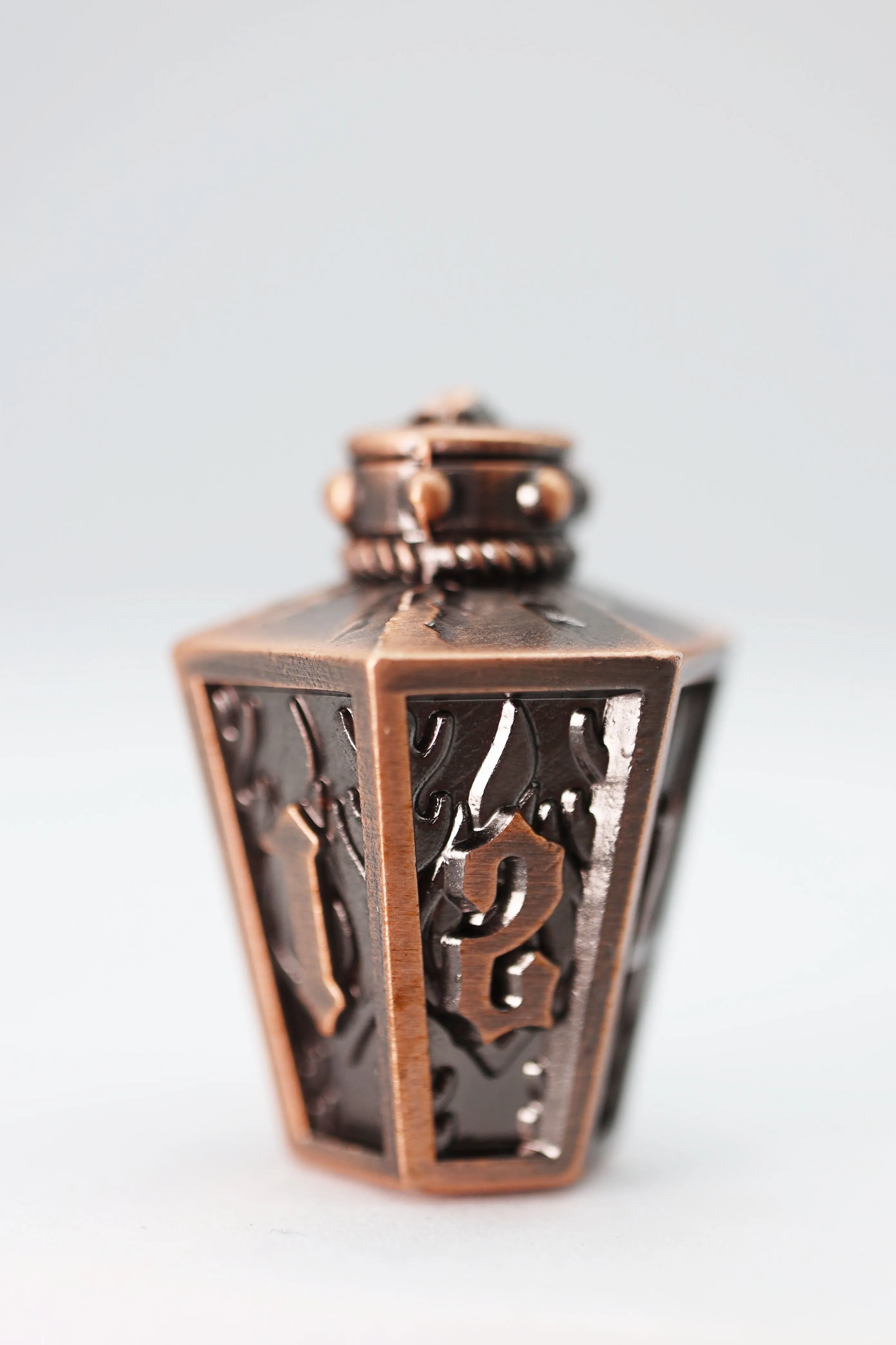 Moonlit Lantern: Coppered Flames - Metal RPG Dice Set