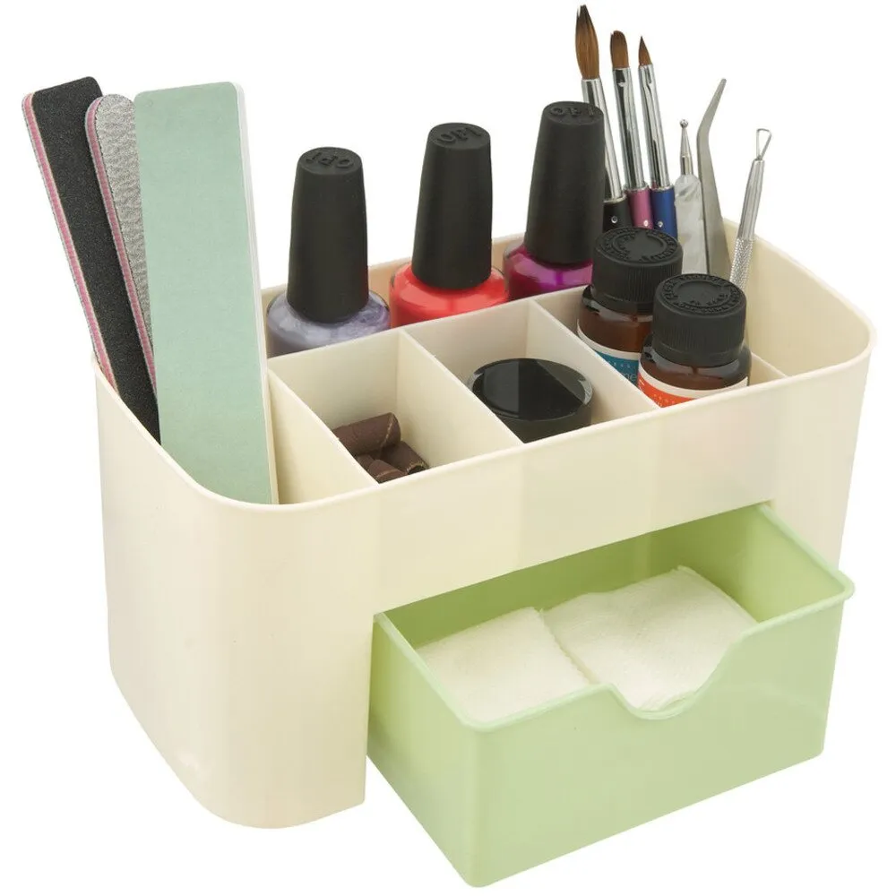 Nail Storage Organizer Box - Polish, File, Brush &amp; more - Pink - Each