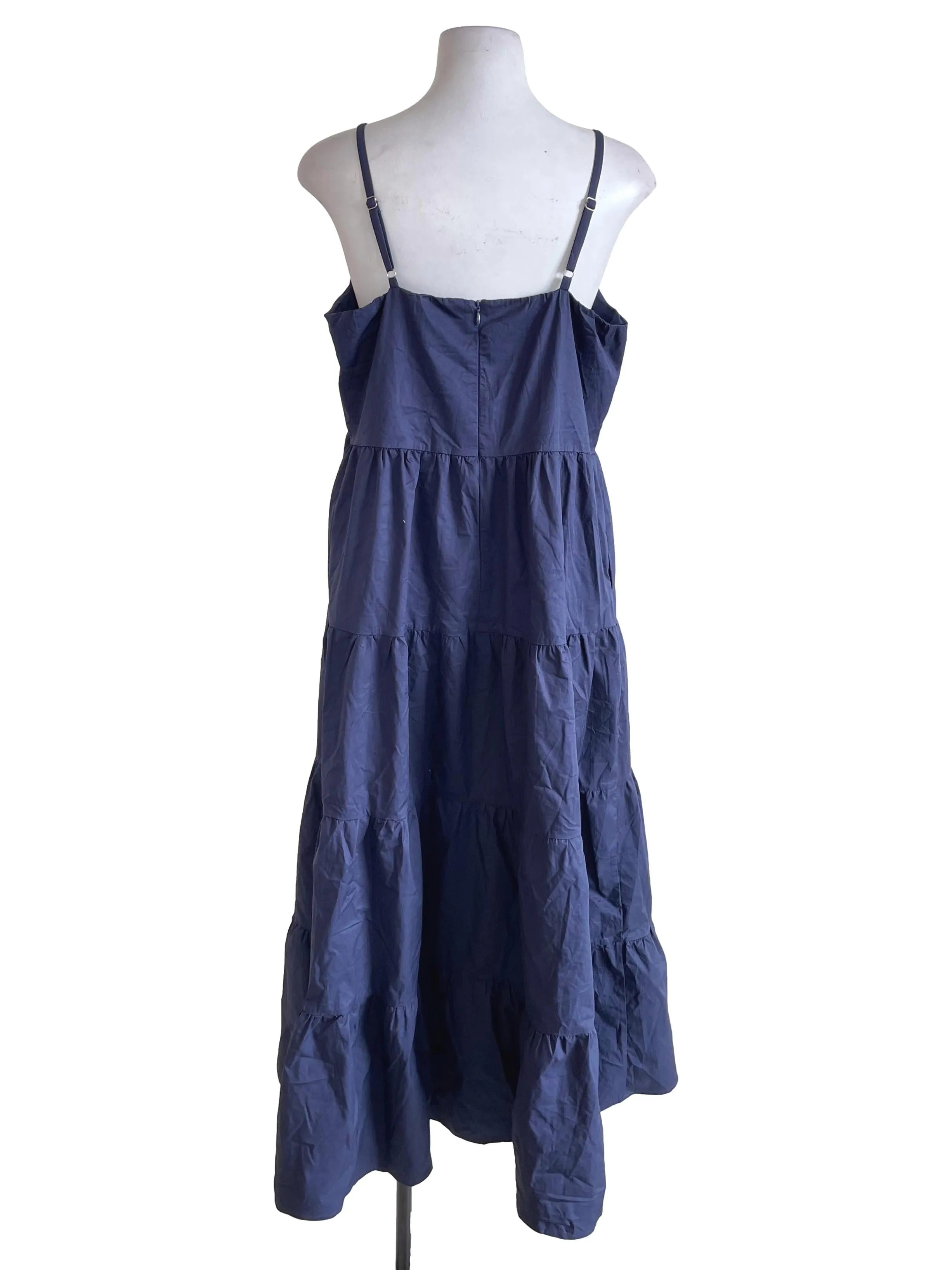 Navy Blue Tiered Dress