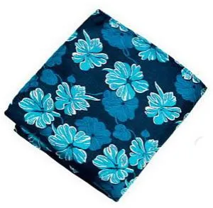Navy Floral Pocket Square