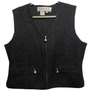 New Bernardo 100% Wool Black Essentials Vest