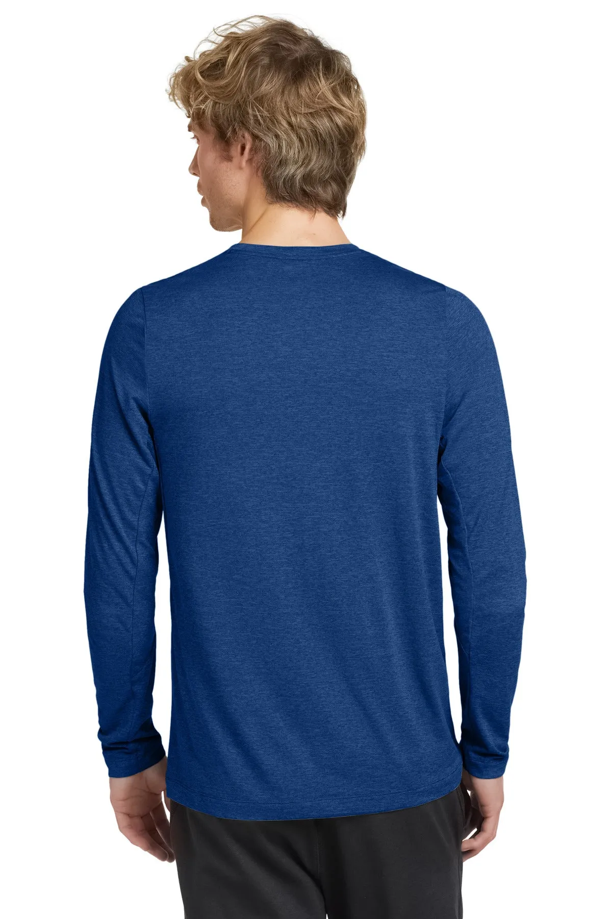 New Era  Series Performance Long Sleeve Crew Tee. NEA201 Royal
