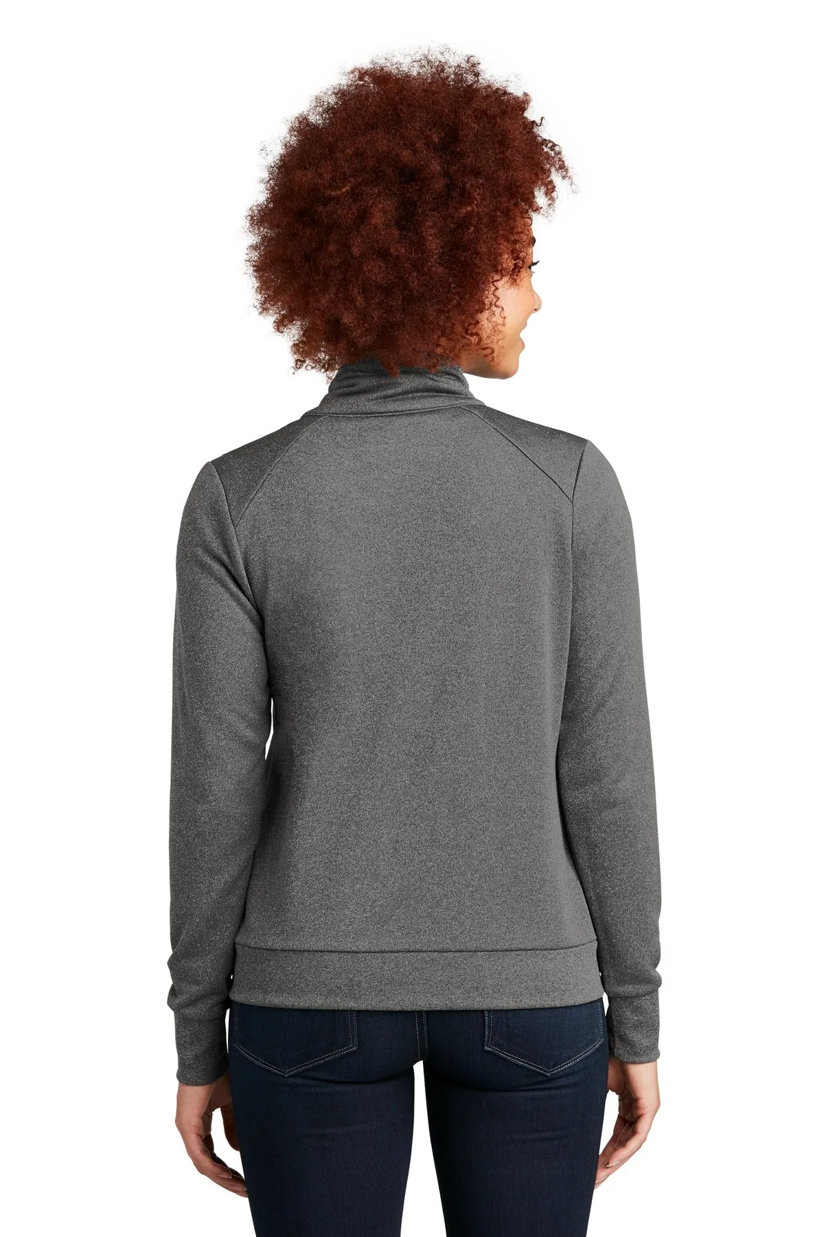 New Era Women's Performance Terry Full-Zip Cowl LNEA530 Graphite Heather