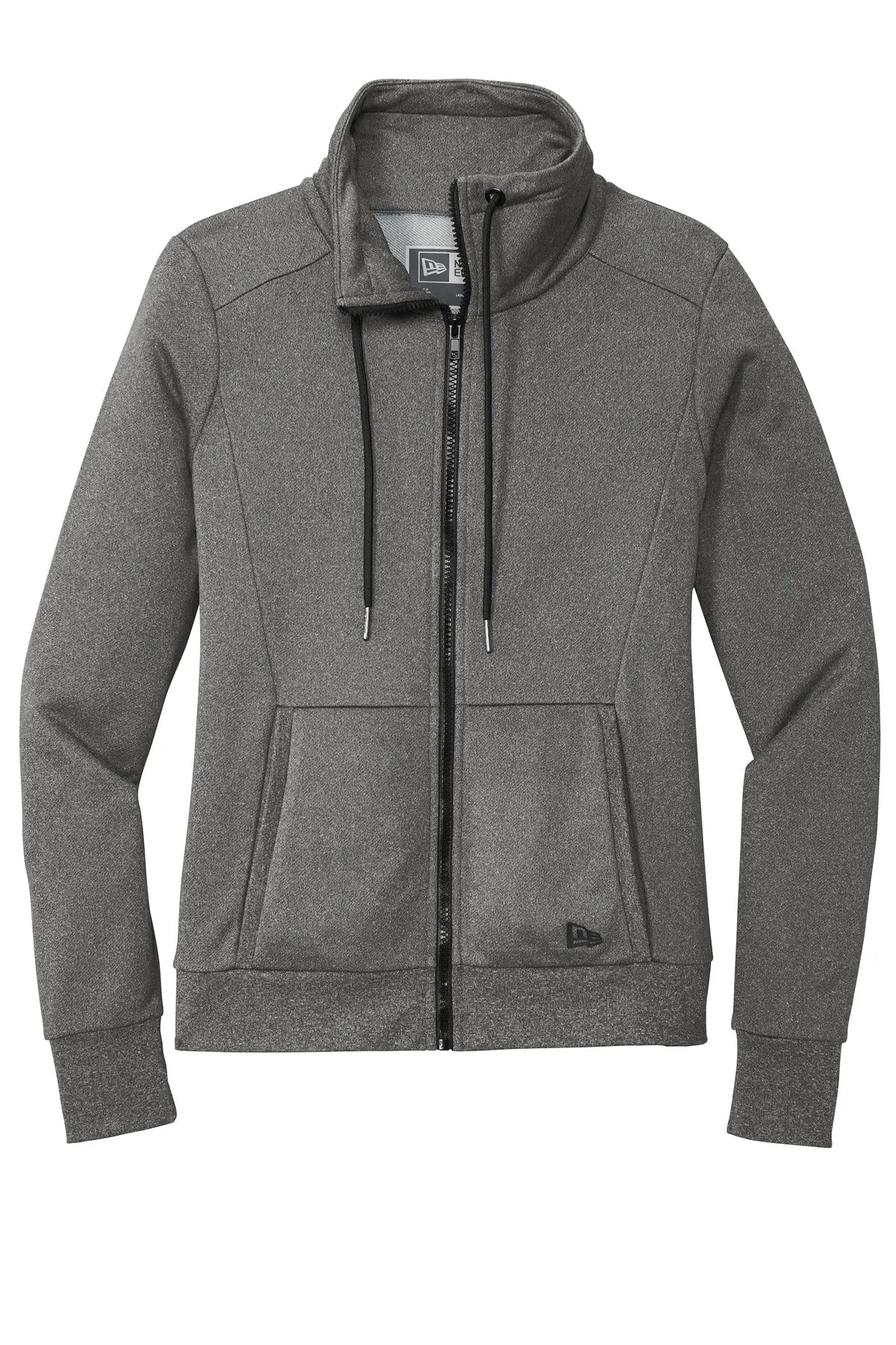 New Era Women's Performance Terry Full-Zip Cowl LNEA530 Graphite Heather
