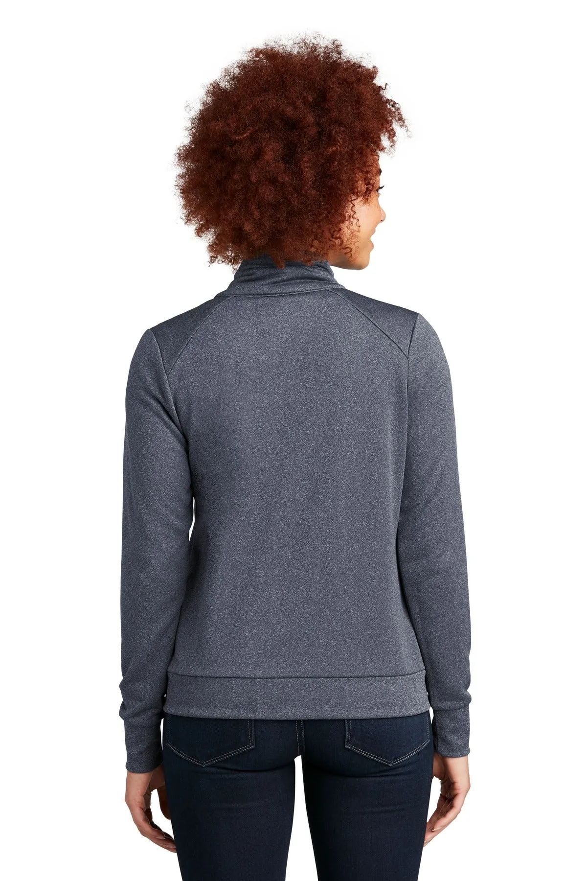 New Era Women's Performance Terry Full-Zip Cowl LNEA530 True Navy Heather