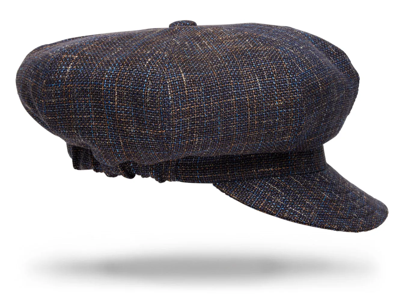 Newsboy Cap Brown Blue  W