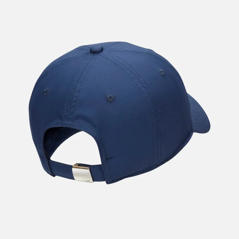 Nike Dri-FIT Club Unstructured Metal Swoosh Cap - Midnight Navy/Metallic Silver