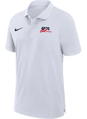 Nike USA Hockey Dri-FIT Woven Polo - White