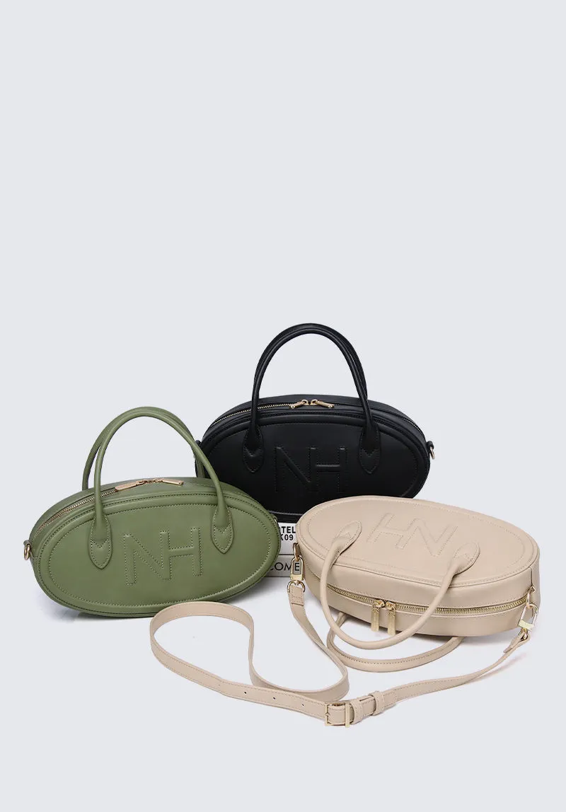 Nurita Harith Nyeki Oval Top Handles Bag (Black)