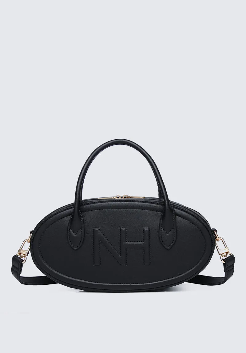 Nurita Harith Nyeki Oval Top Handles Bag (Black)