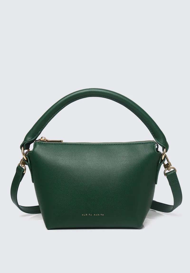 Nurita Harith Nzeri Boxy Top Handle Bag (Dark Green)