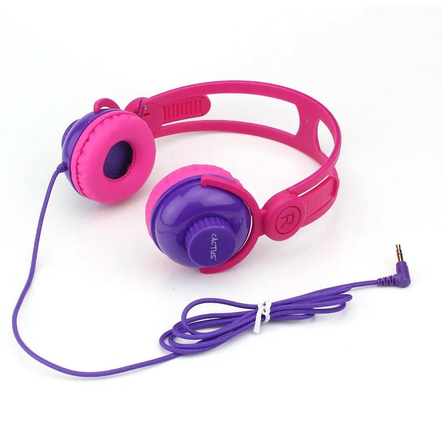 On-Ear Volume Control Kids Headphones - Pink/Purple