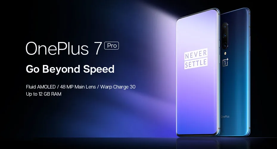 OnePlus 7 Pro 6GB RAM 128GB ROM Smartphone 6.67 Inch Fluid AMOLED Display Fingerprint UFS 3.0 NFC Rock gray