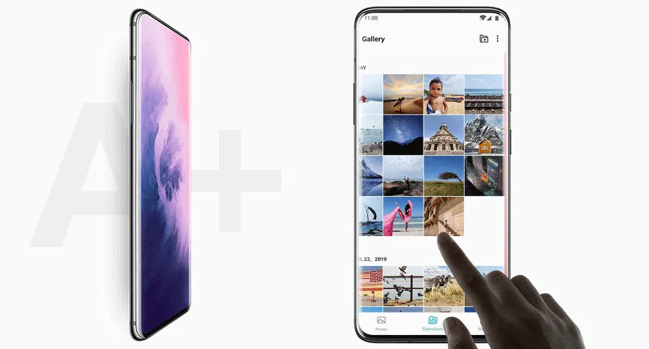 OnePlus 7 Pro 6GB RAM 128GB ROM Smartphone 6.67 Inch Fluid AMOLED Display Fingerprint UFS 3.0 NFC Rock gray