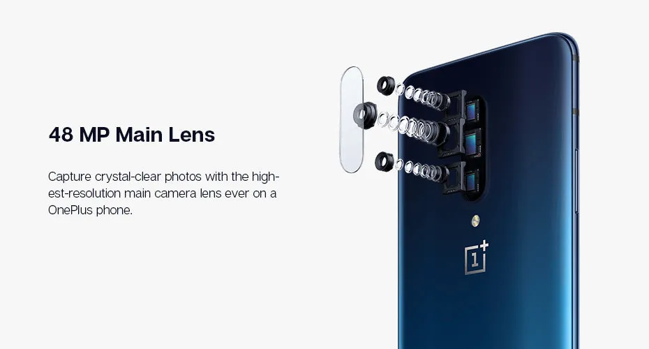 OnePlus 7 Pro 6GB RAM 128GB ROM Smartphone 6.67 Inch Fluid AMOLED Display Fingerprint UFS 3.0 NFC Rock gray