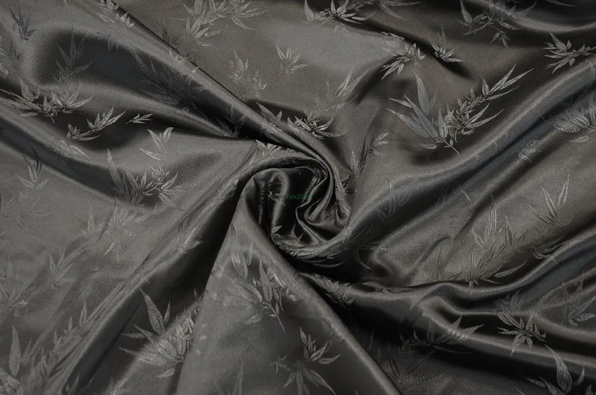 Oriental Bamboo Brocade | Chinese Bamboo Pattern Satin Fabric | 45 Inch Wide | Luxurious Chinese Brocade