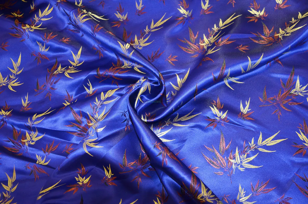 Oriental Bamboo Brocade | Chinese Bamboo Pattern Satin Fabric | 45 Inch Wide | Luxurious Chinese Brocade
