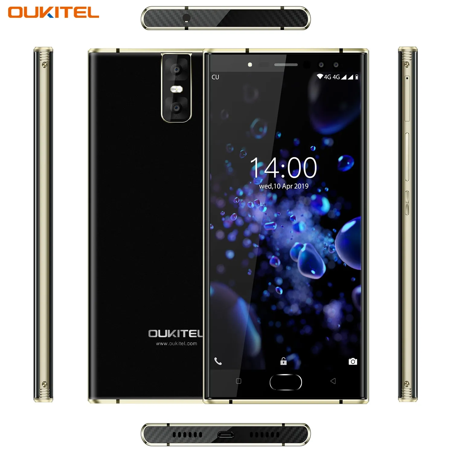 Oukitel K3 Pro Quad Core 5.5 inch 8000mAh Battery 5MP 13MP Camera 1440x720 Resolution 32GB 4GB Mobile Phone Smartphone Blue