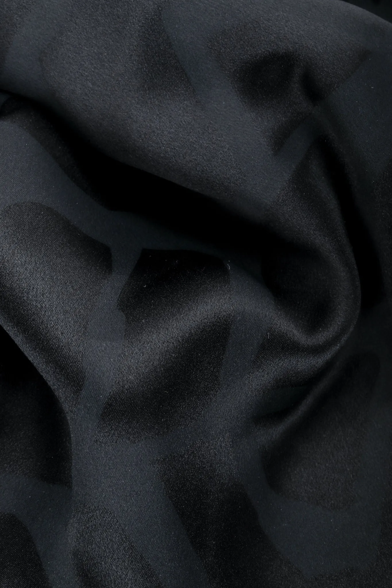Oversized Noir Silk Scarf