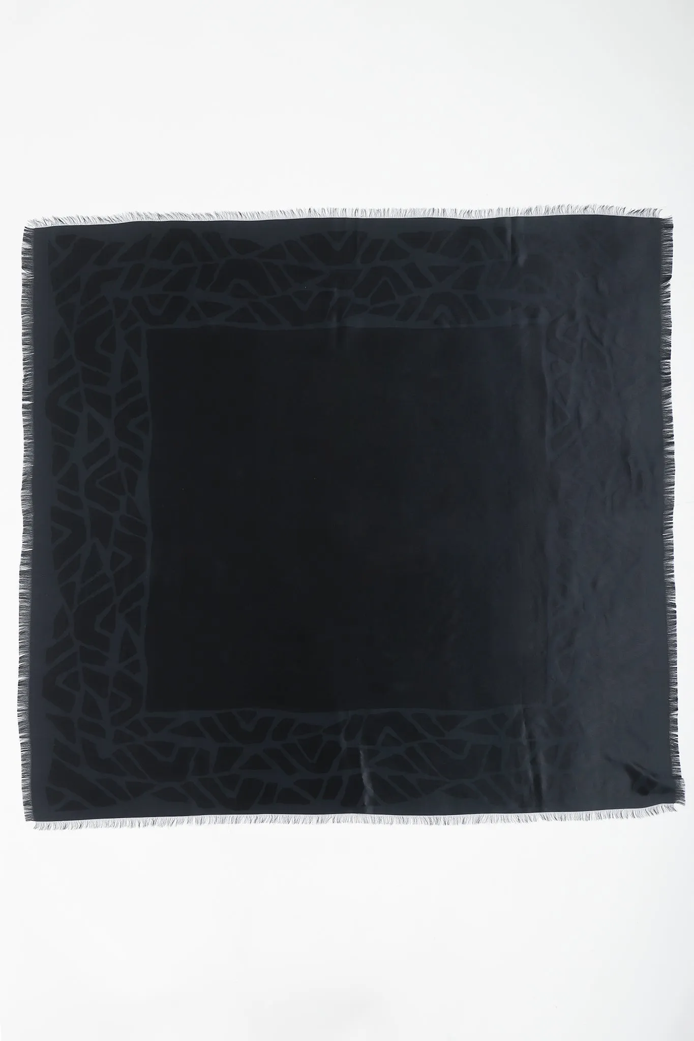 Oversized Noir Silk Scarf