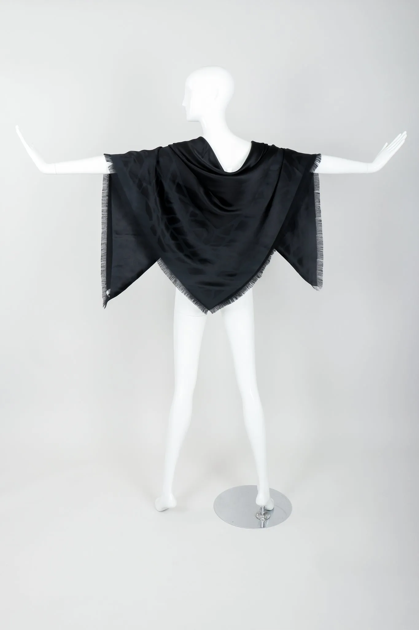 Oversized Noir Silk Scarf