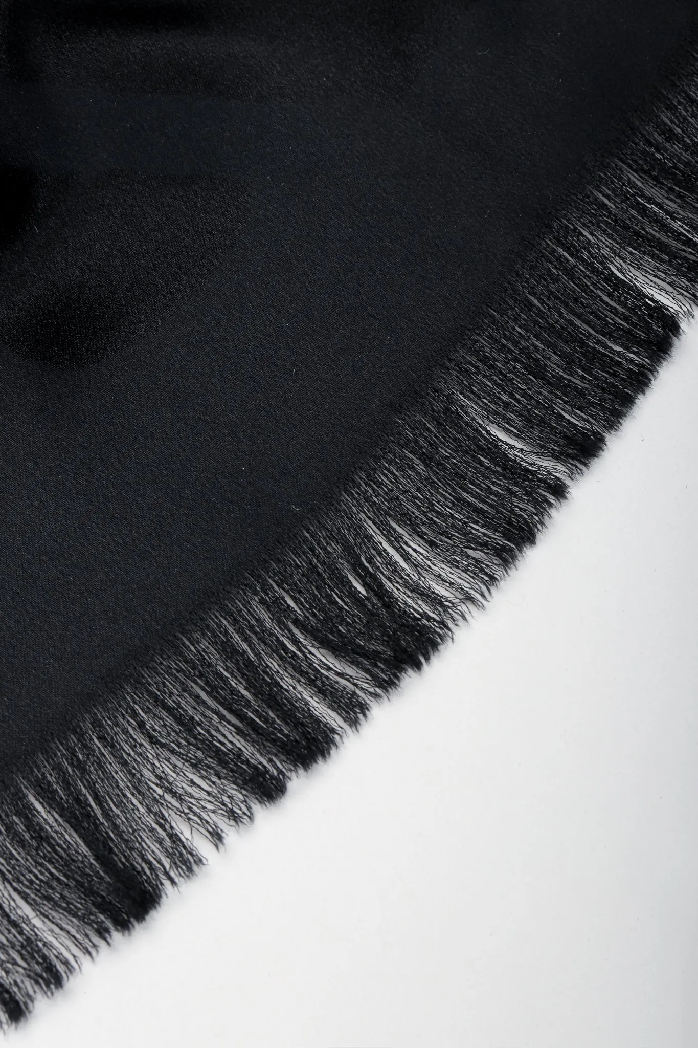 Oversized Noir Silk Scarf