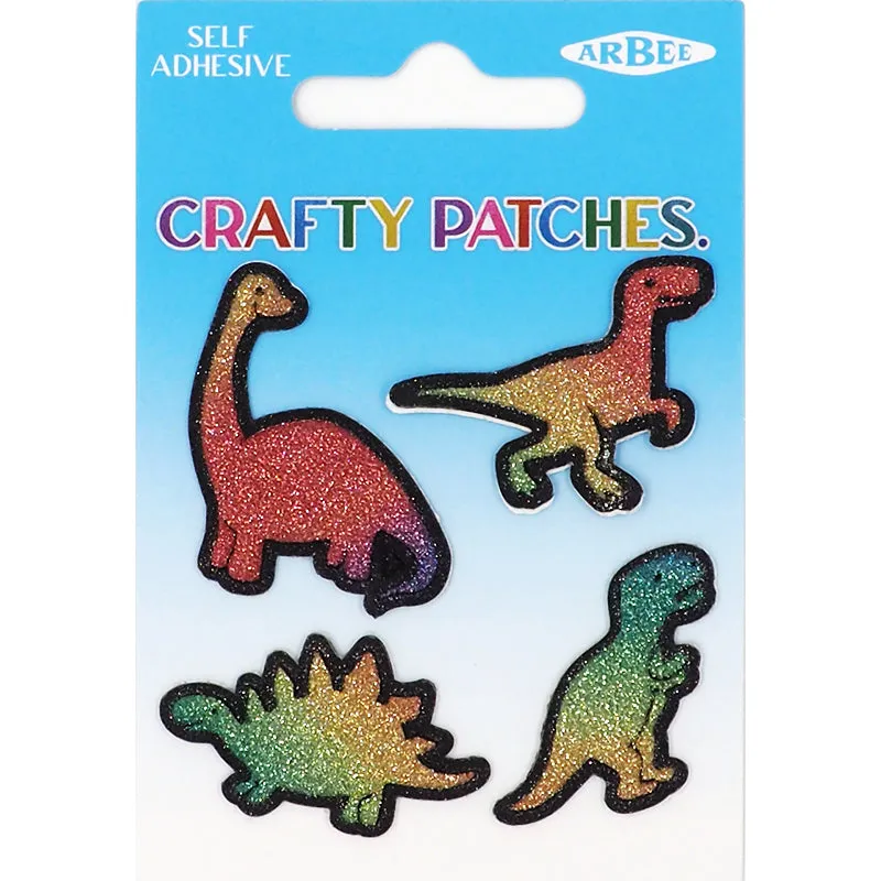 PATCH RAINBOW GLITTER DINOSAURS