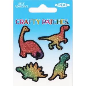 PATCH RAINBOW GLITTER DINOSAURS