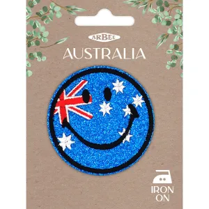 PATCH SMILE GLITTER FLAG