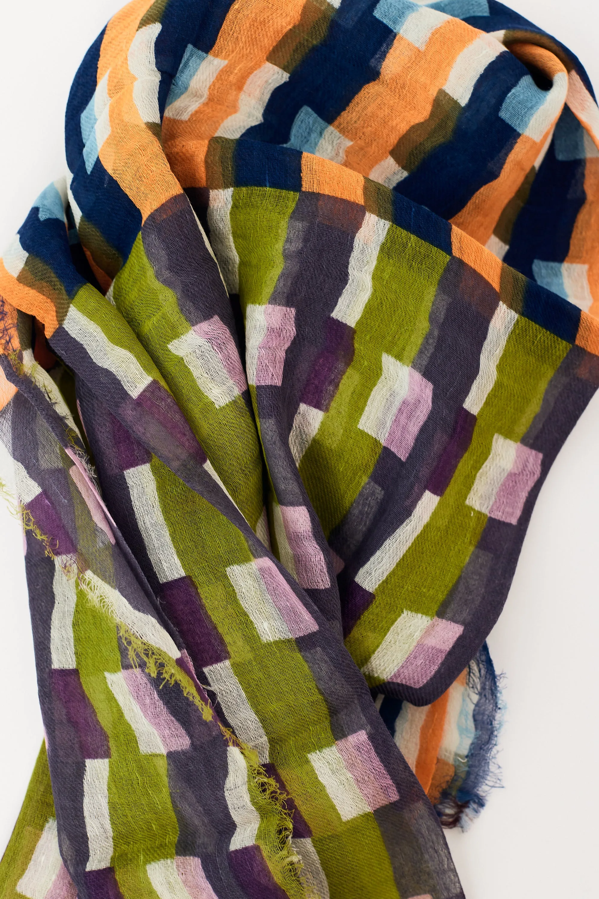 Épice Linen Cotton Checks Stole