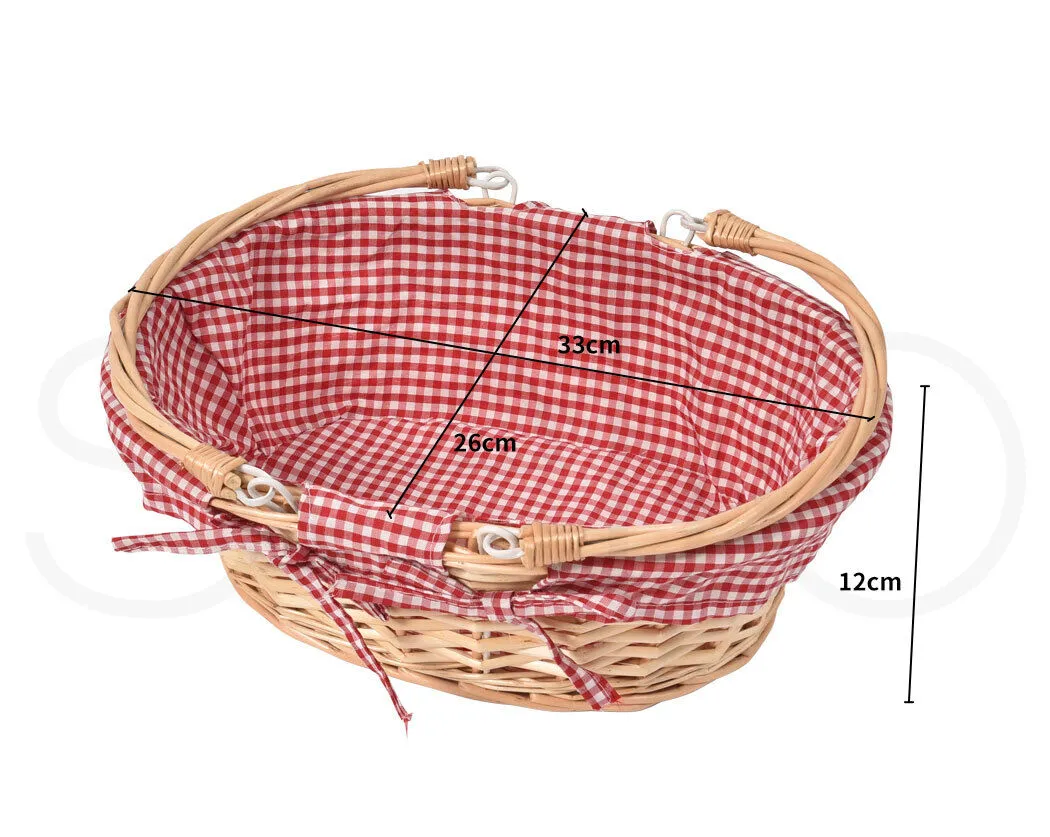 Picnic Basket Deluxe Willow Round