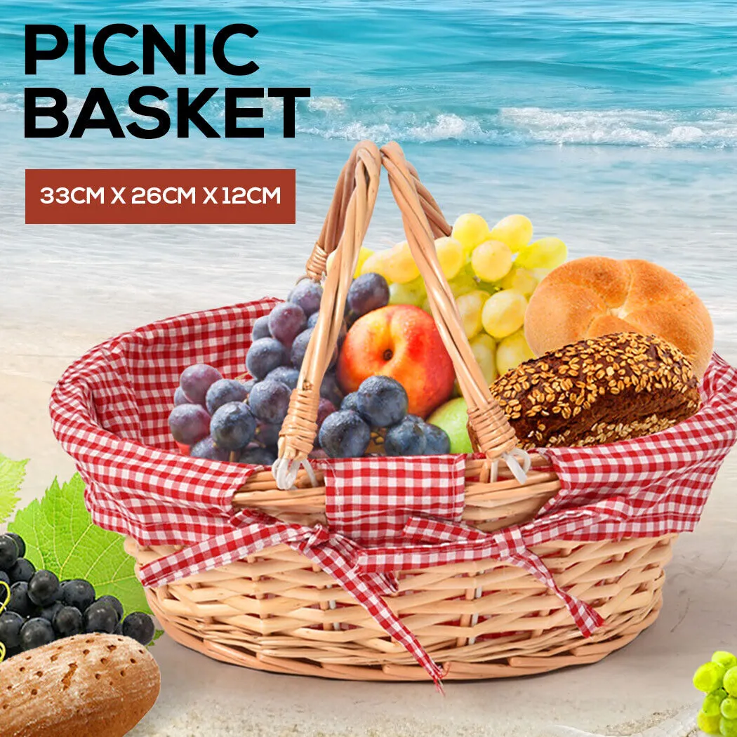 Picnic Basket Deluxe Willow Round