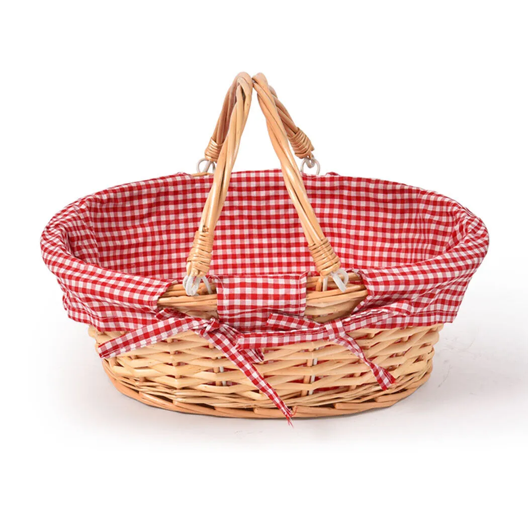 Picnic Basket Deluxe Willow Round