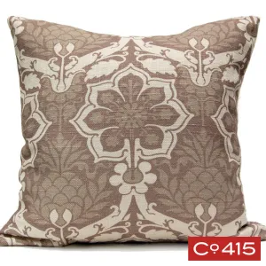 Pineapple Damask Pillow - Chocolate