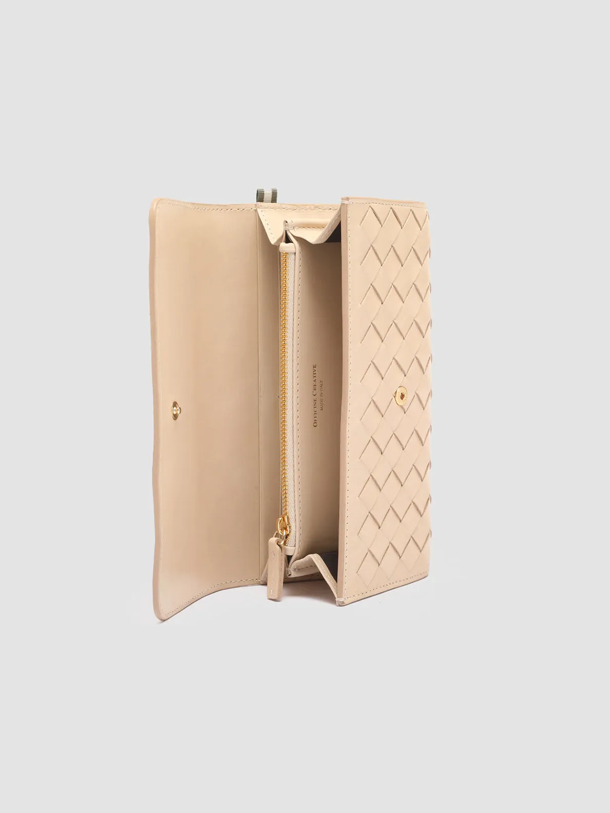 POCHE 109 - Ivory Woven Woven Leather Wallet