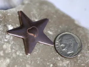 Pointed Star Embossed Blank Cutout for Enameling Stamping Texturing Metalworking Jewelry Making Blanks