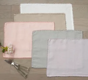 Pompom Placemat- Ivory