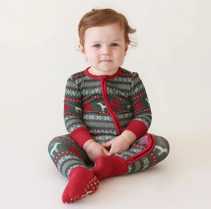 Posh Peanut Holiday Fair Isle Convertible One Piece
