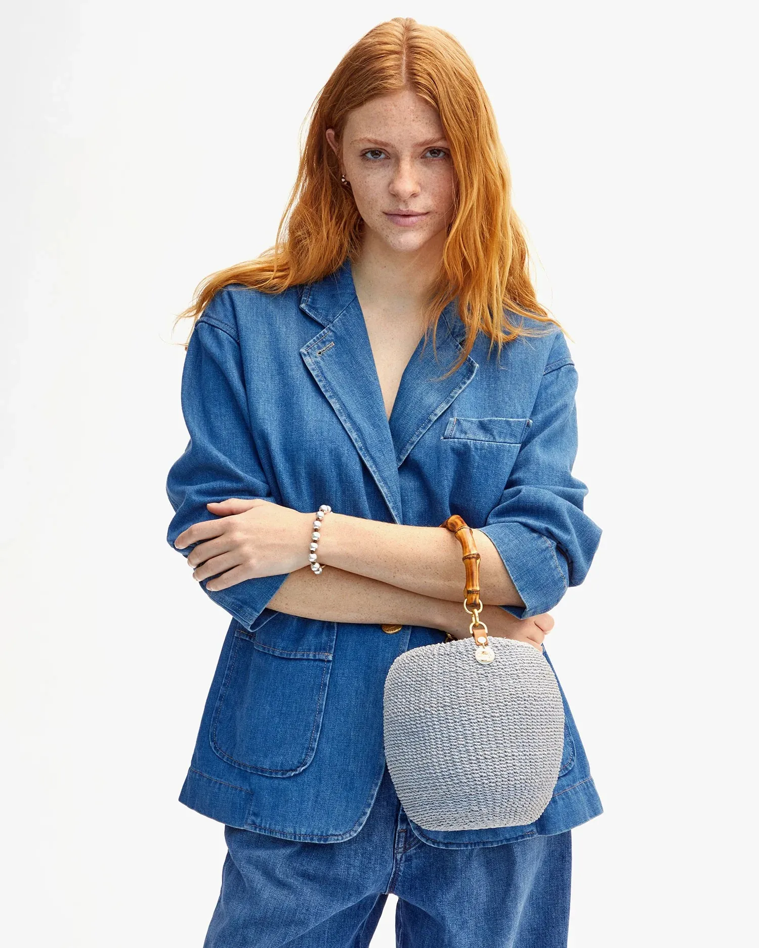 pot de miel with bamboo handle - powder blue