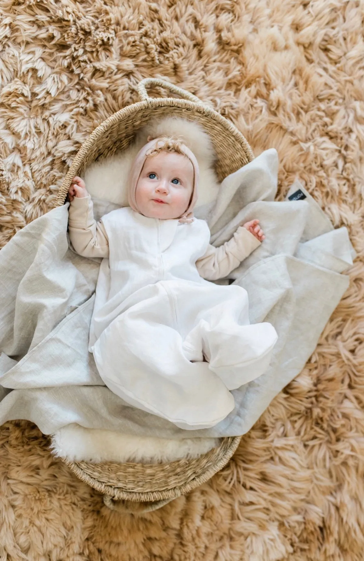 Pottery Road Linen Baby Blanket