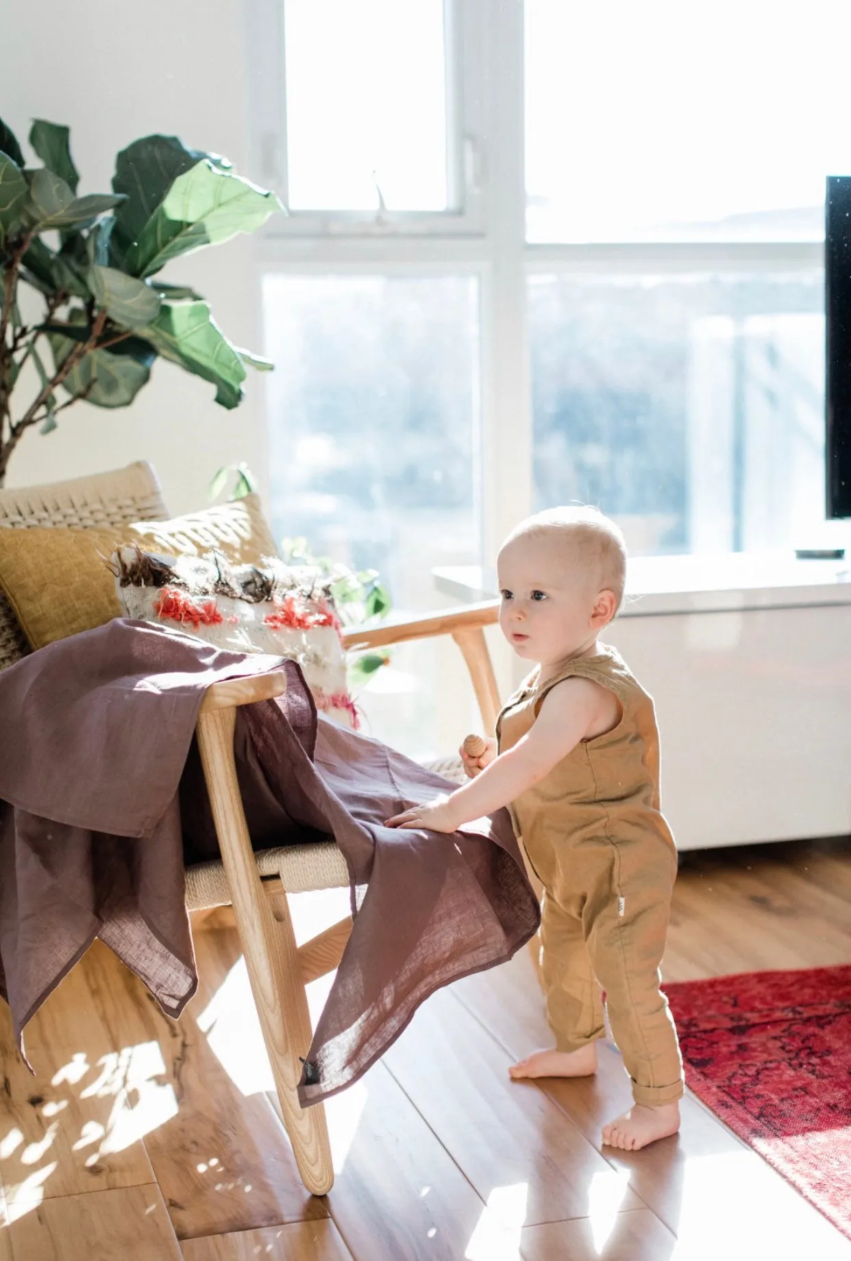 Pottery Road Linen Baby Blanket