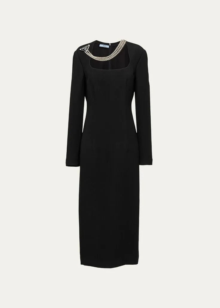 PRADA
Cady Runway Dress with Detachable Necklace