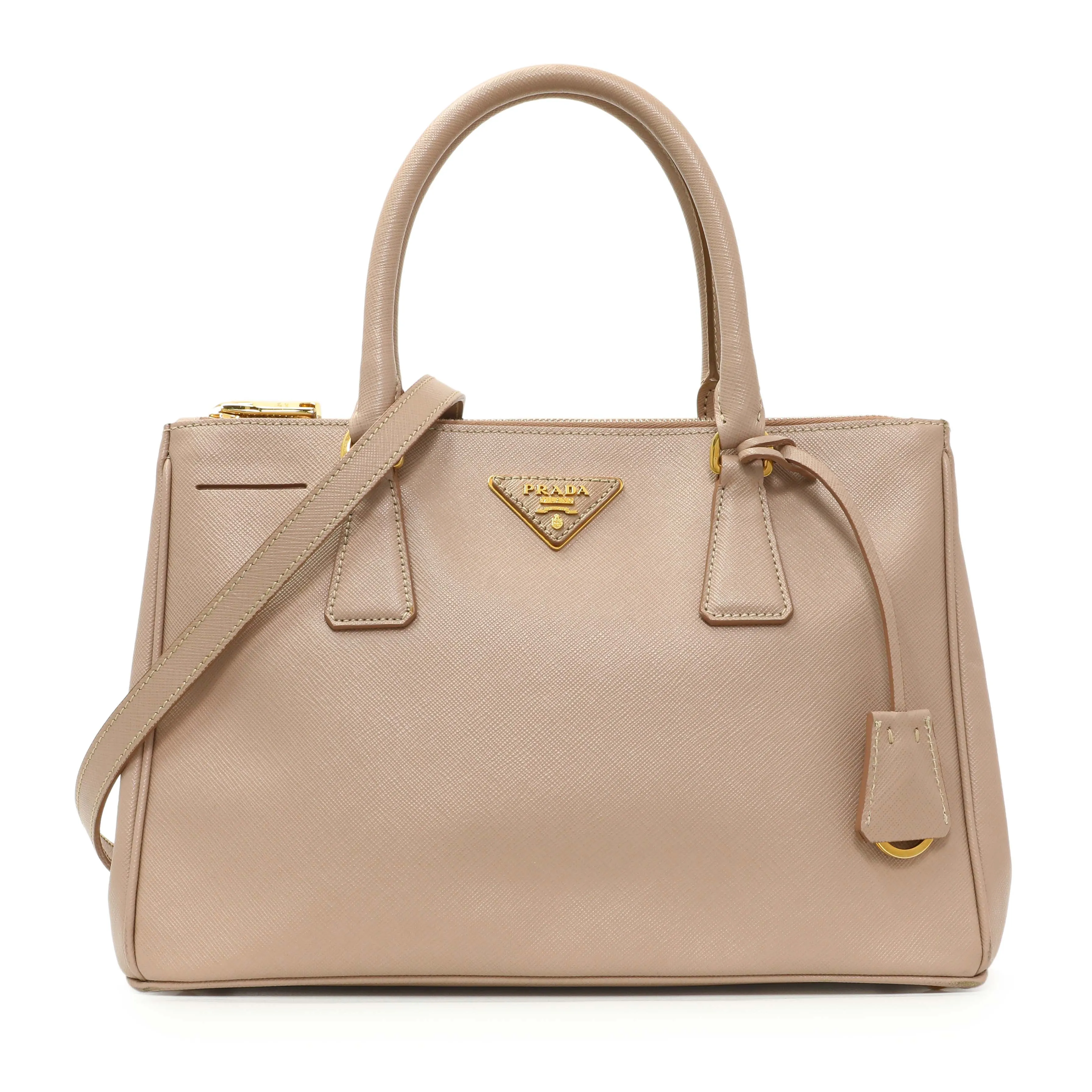 Prada Cammeo Saffiano Medium Galleria Double Zip Tote